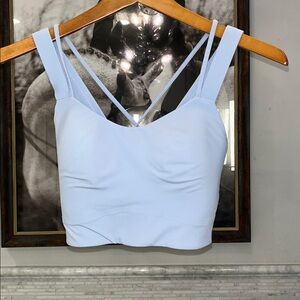 Lululemon Like A Cloud Long-Line Bra D/DD Blue Linen Size 6